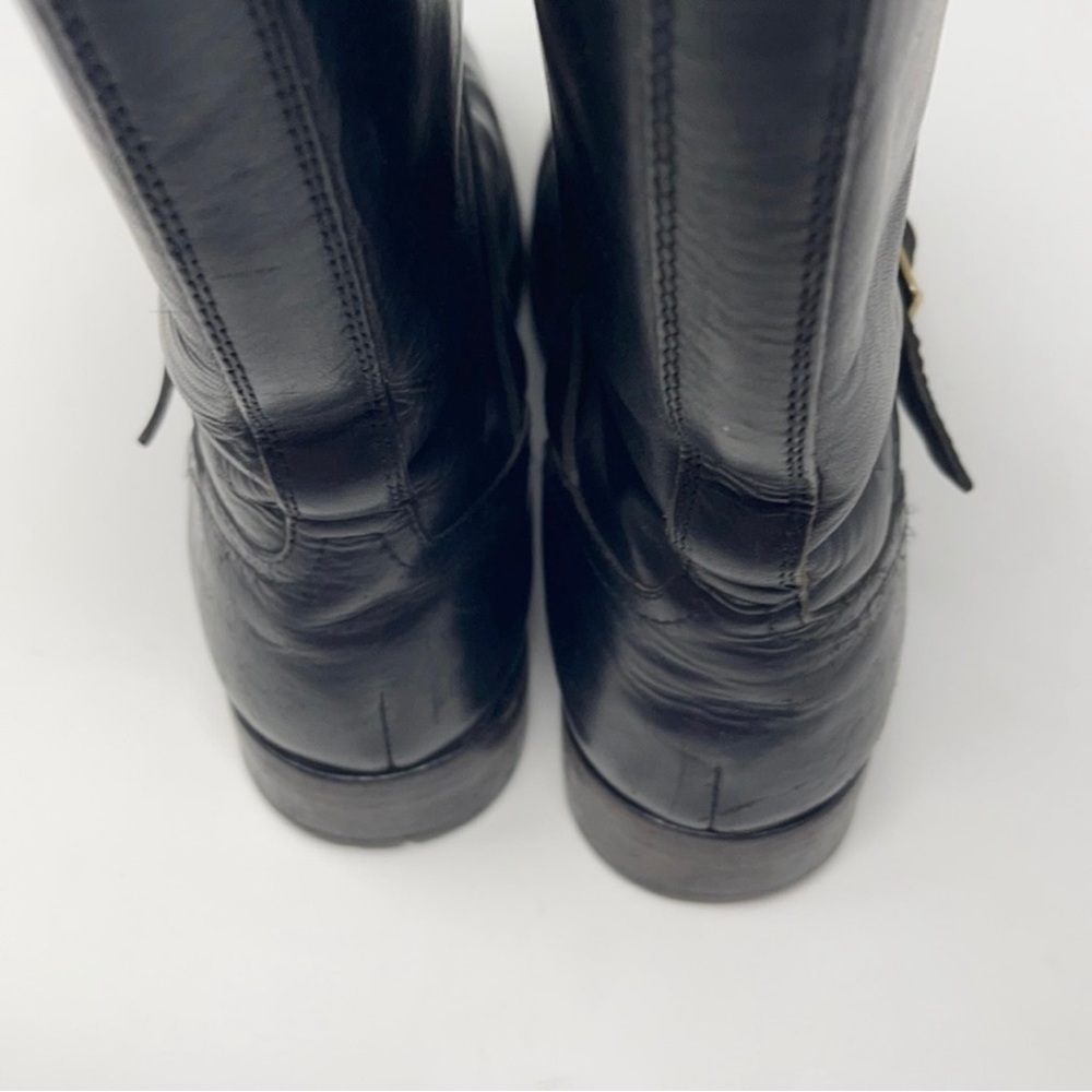 Burberry Wingfield Black Leather Moto Biker Boots Size 7.5 - Picture 13 of 13